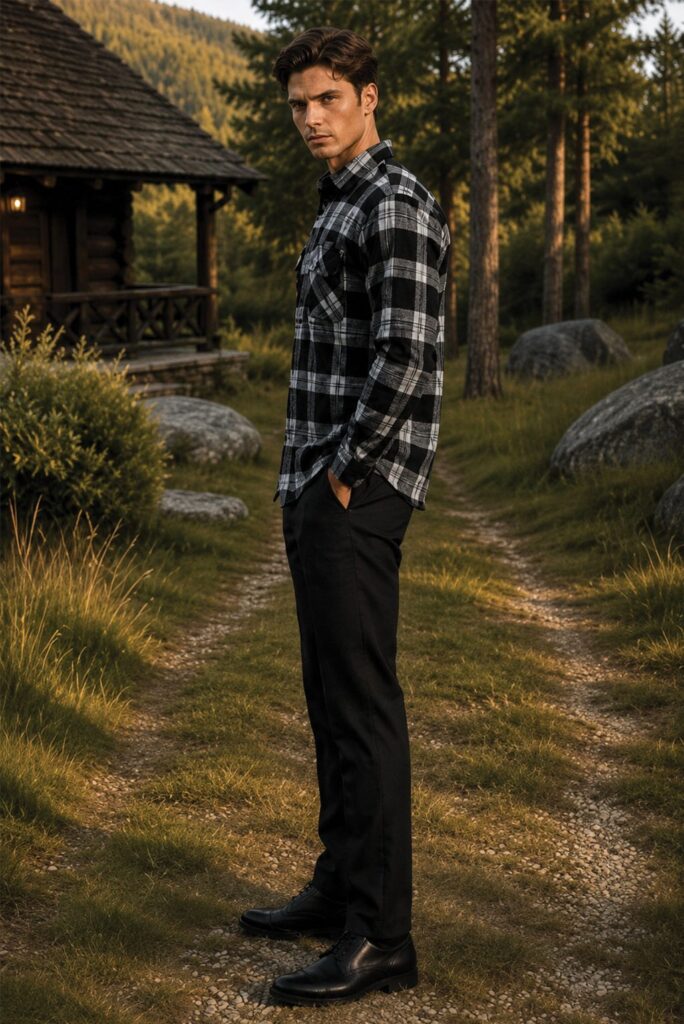 Aspen Flannel Long Sleeve Shirt - Black