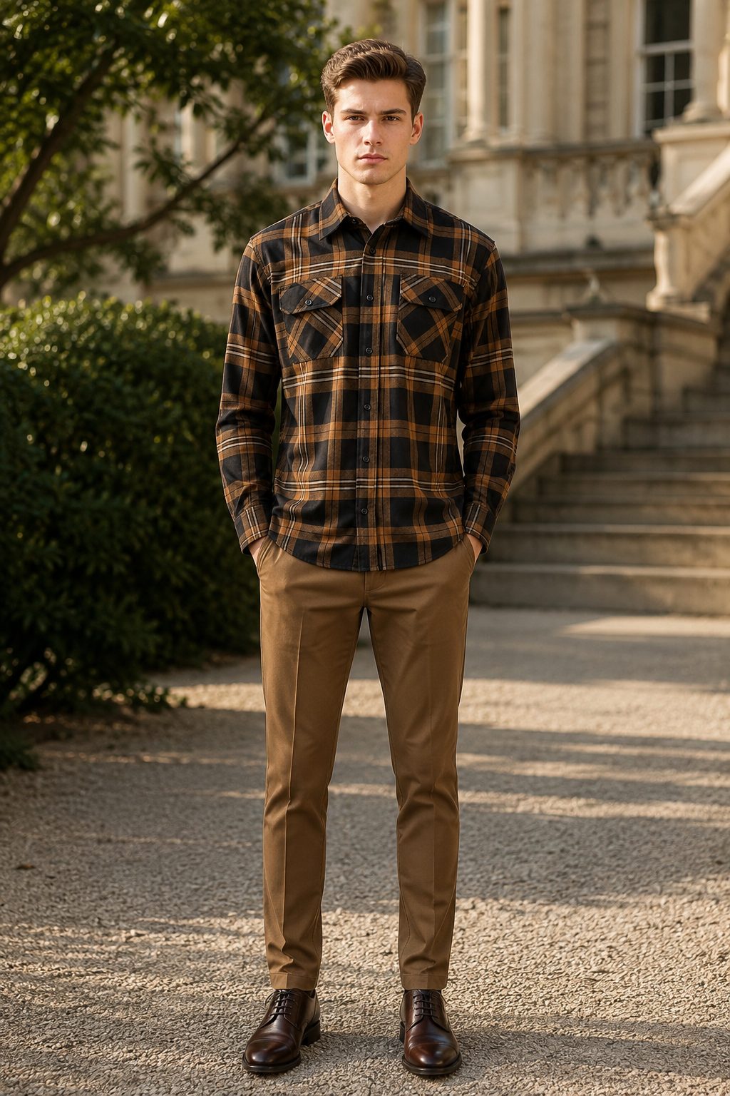 Aspen Flannel Long Sleeve Shirt - Rust