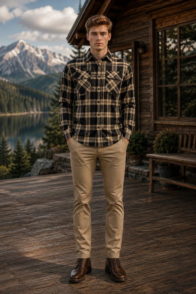 Aspen Flannel Long Sleeve Shirt - Sand