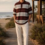 Highland Stripe Sweater - Burgundy