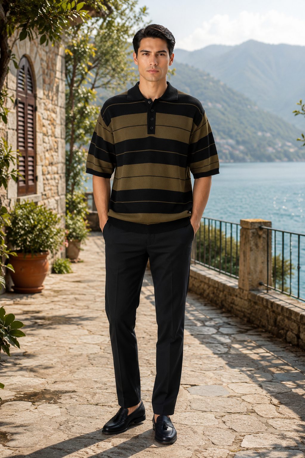 Highland Stripe Sweater - Brown