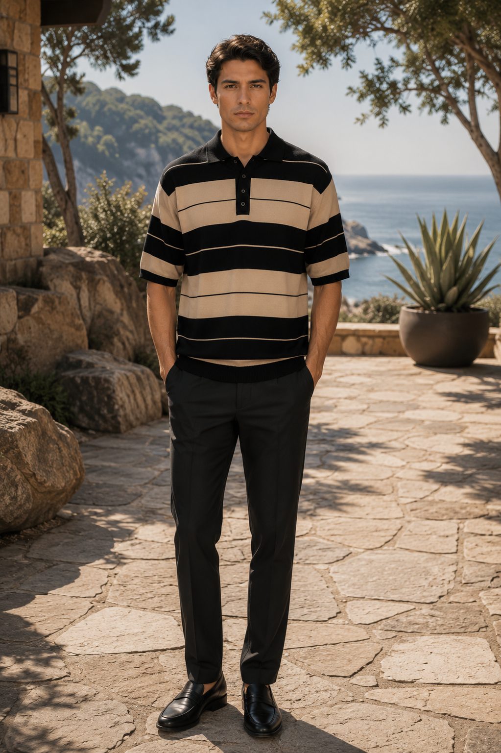 Highland Stripe Sweater - Sand