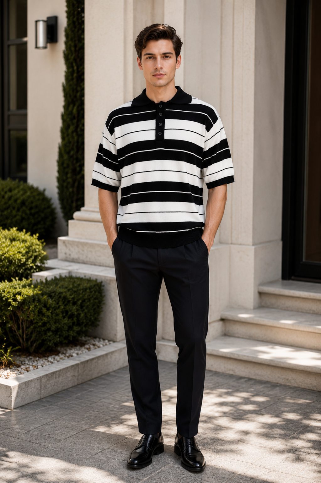 Highland Stripe Sweater - White