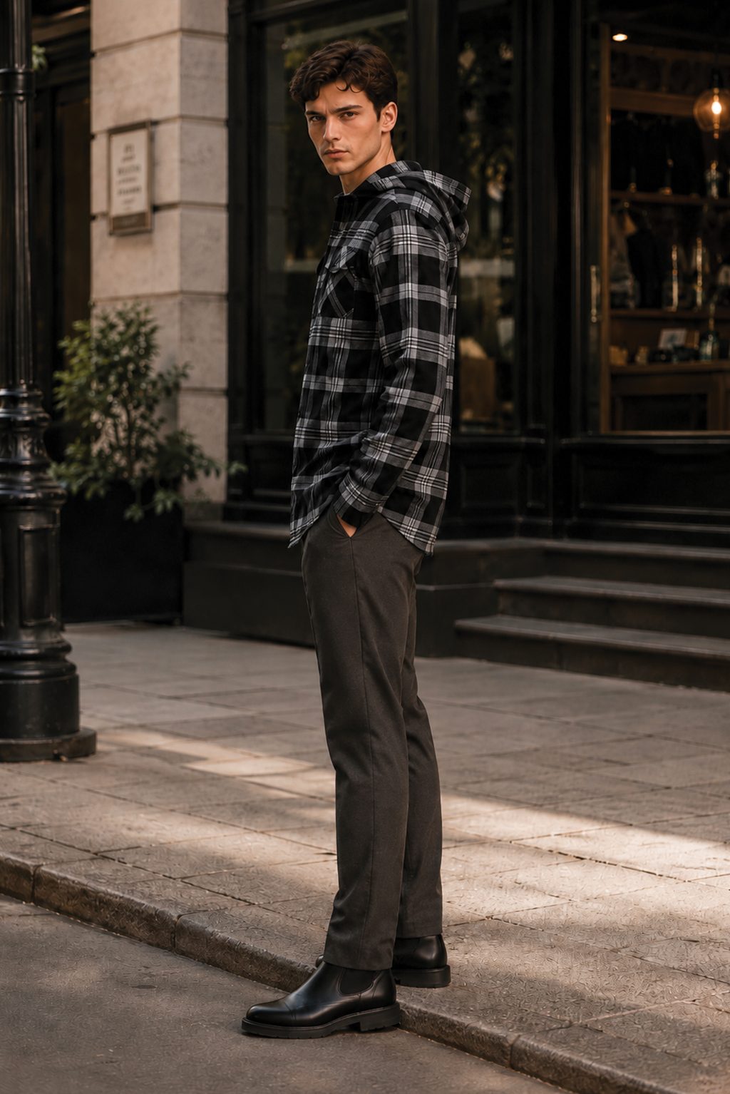 Denali Flannel Hoody Jacket - Black