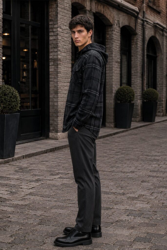 Denali Flannel Hoody Jacket - Black
