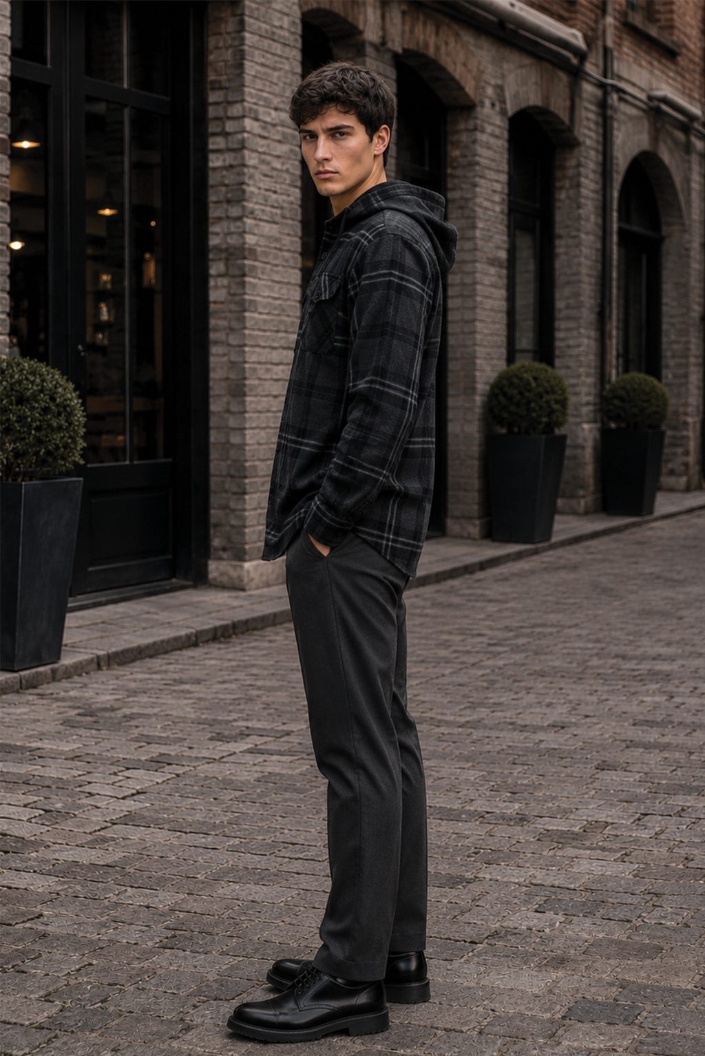 Denali Flannel Hoody Jacket - Black