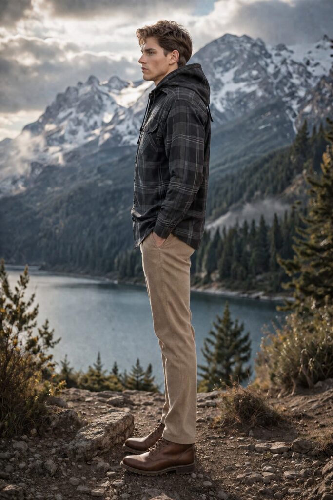 Denali Flannel Hoody Jacket - Dark Grey