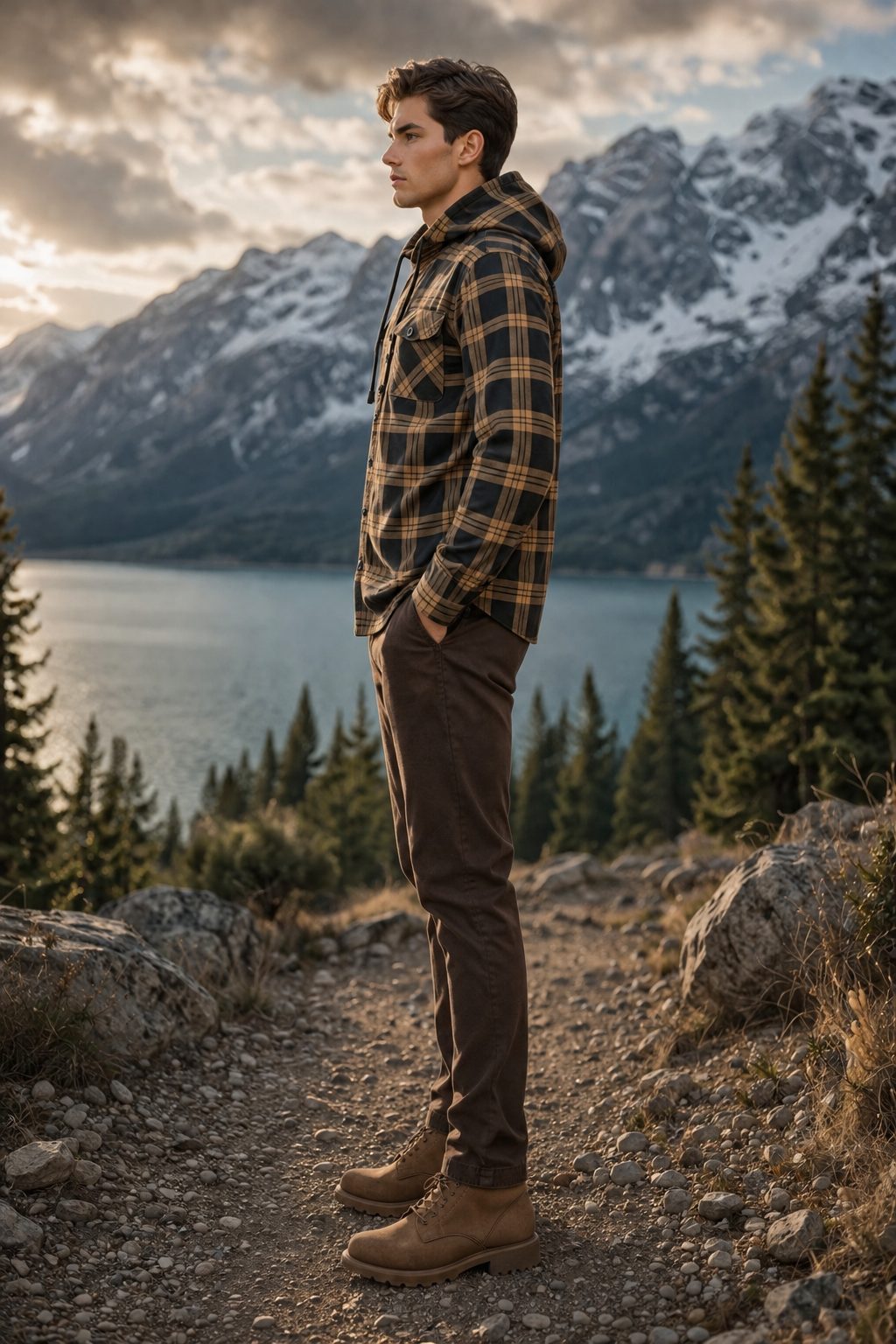 Denali Flannel Hoody Jacket - Tan