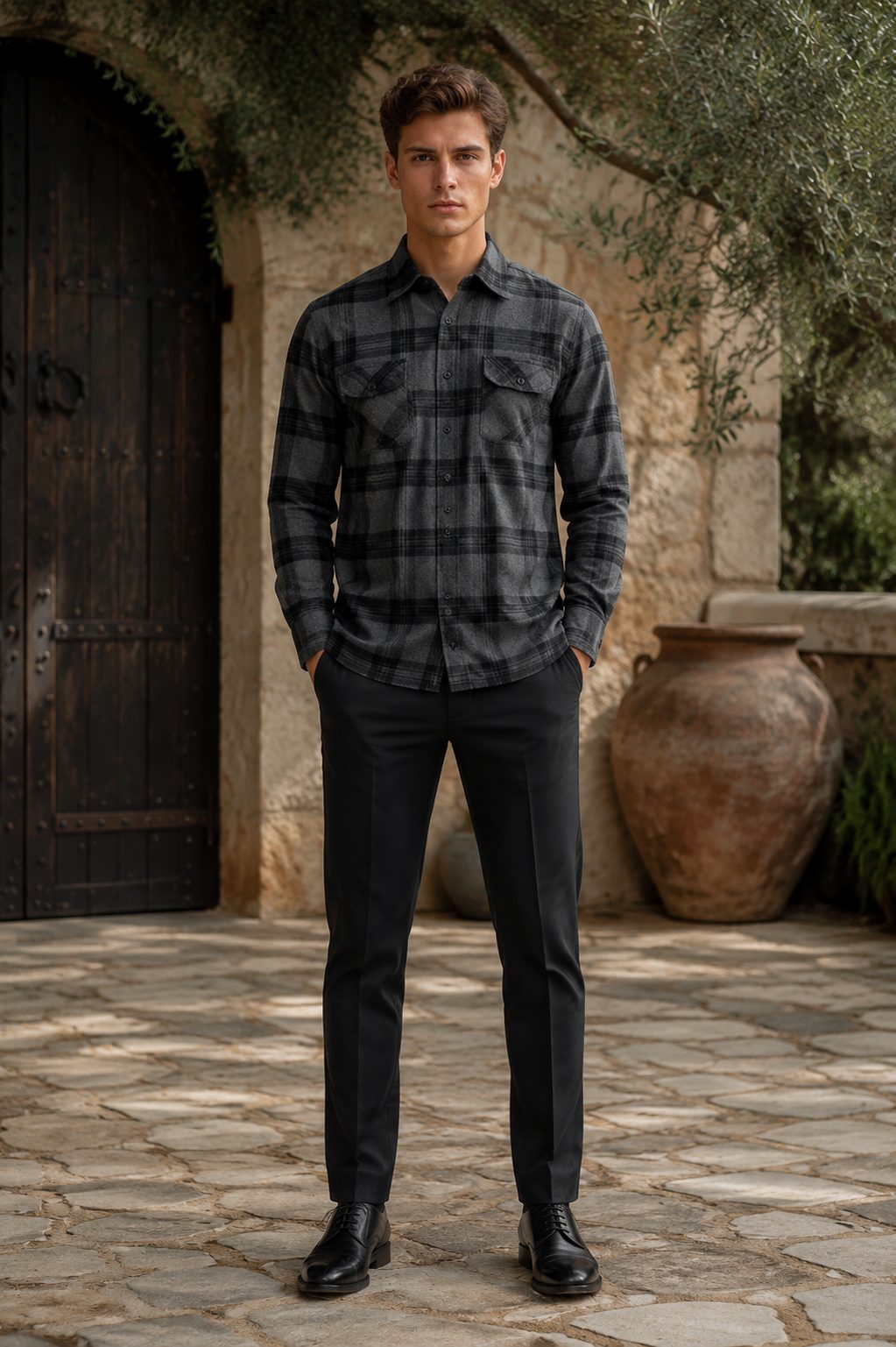 Timber Flannel Long Sleeve Shirt - Dark Grey