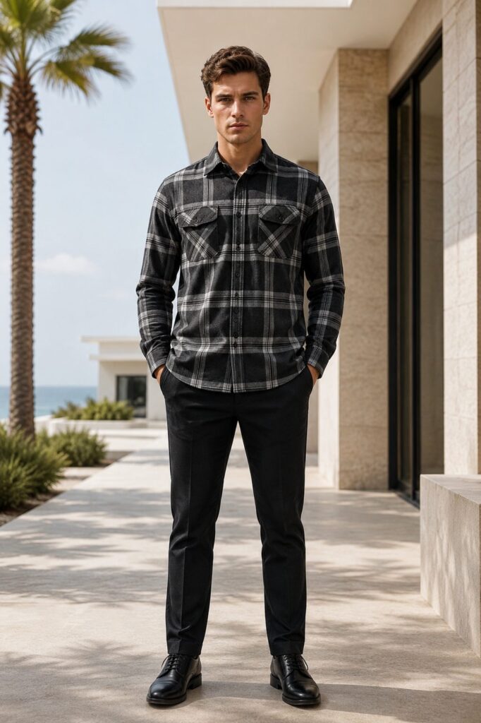 Timber Flannel Long Sleeve Shirt - Dark Grey