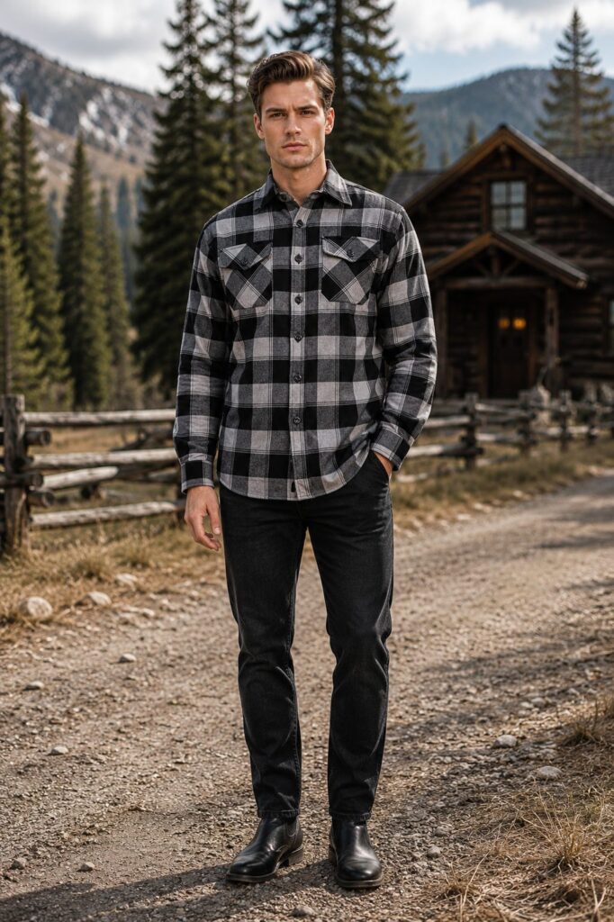 Yukon Flannel Jacket - Light Grey