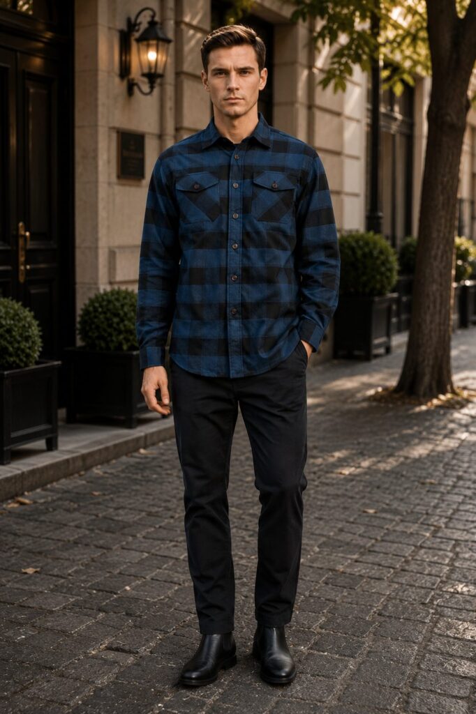 Yukon Flannel Jacket - Navy