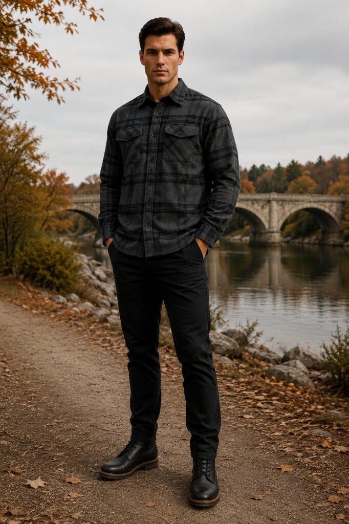 Yukon Flannel Jacket - Dark Grey