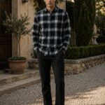 Cedar Long Sleeve Check Shirt - Black